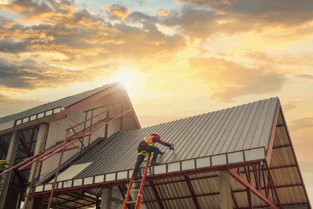 Metal roof installation by Lakeway Roofing